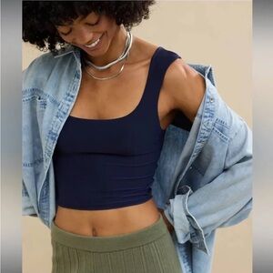 Aerie SMOOTHEZ Navy Square Neck Cami